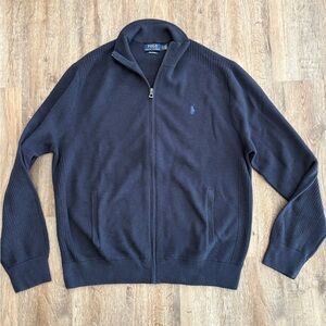 Polo by Ralph Lauren Men's Navy Full Zip Sweater XL
